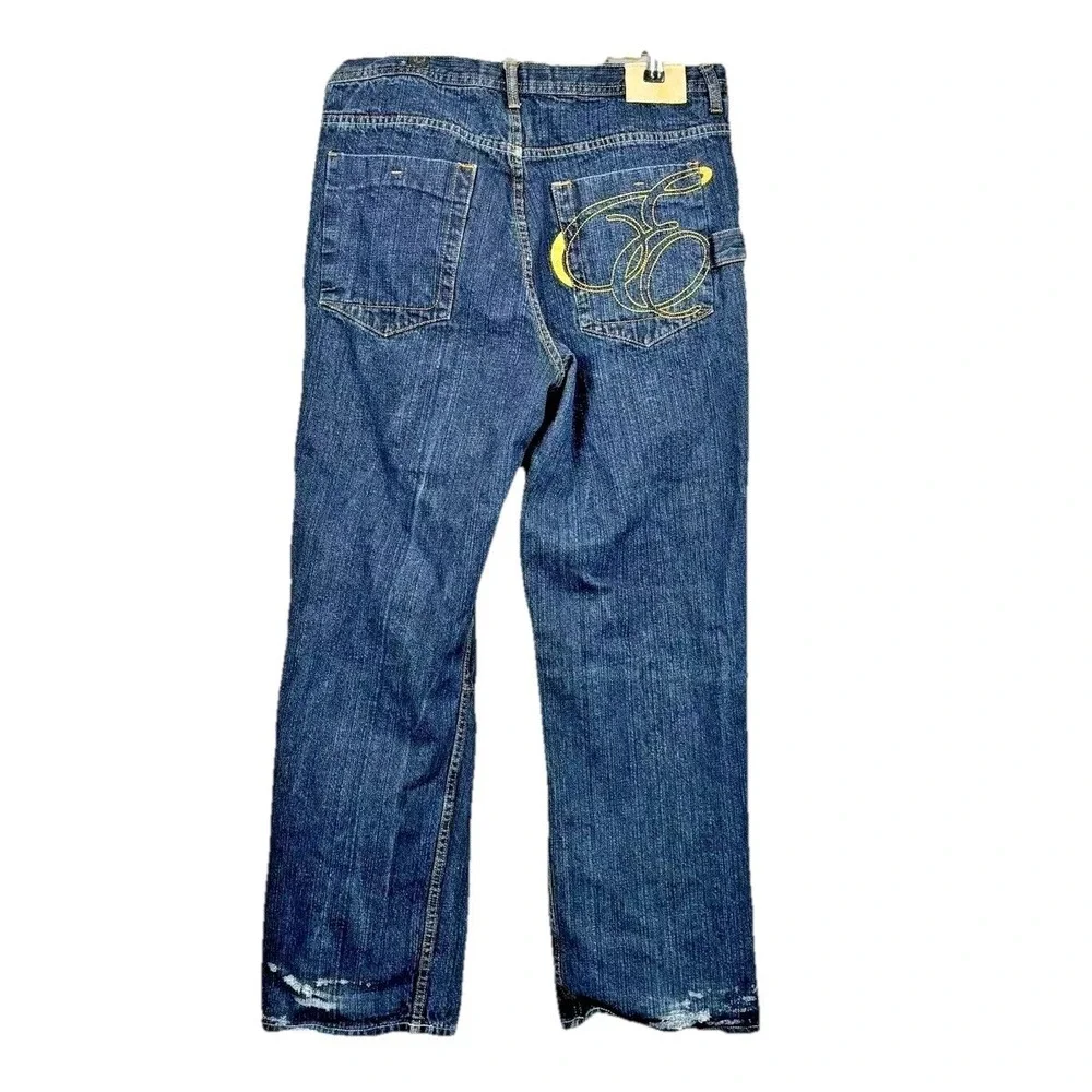 VTG‎ Exsto Y2K Wide Leg Baggy Jeans Size 36x30 High Rise Distressed Streetwear